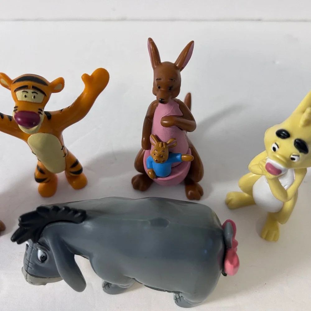 Disney Winnie the Pooh PVC Figures Set of 5 Eeyore Tigger Owl Kanga Roo Rabbit